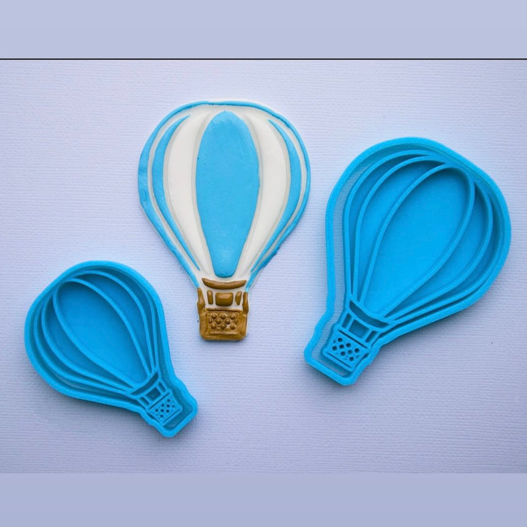 set of 2 Hot air balloons cutters and stamp M1020