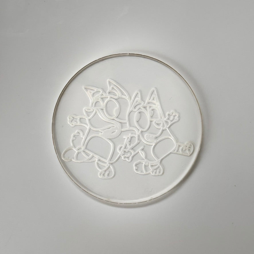 cartoon-inspired deboss