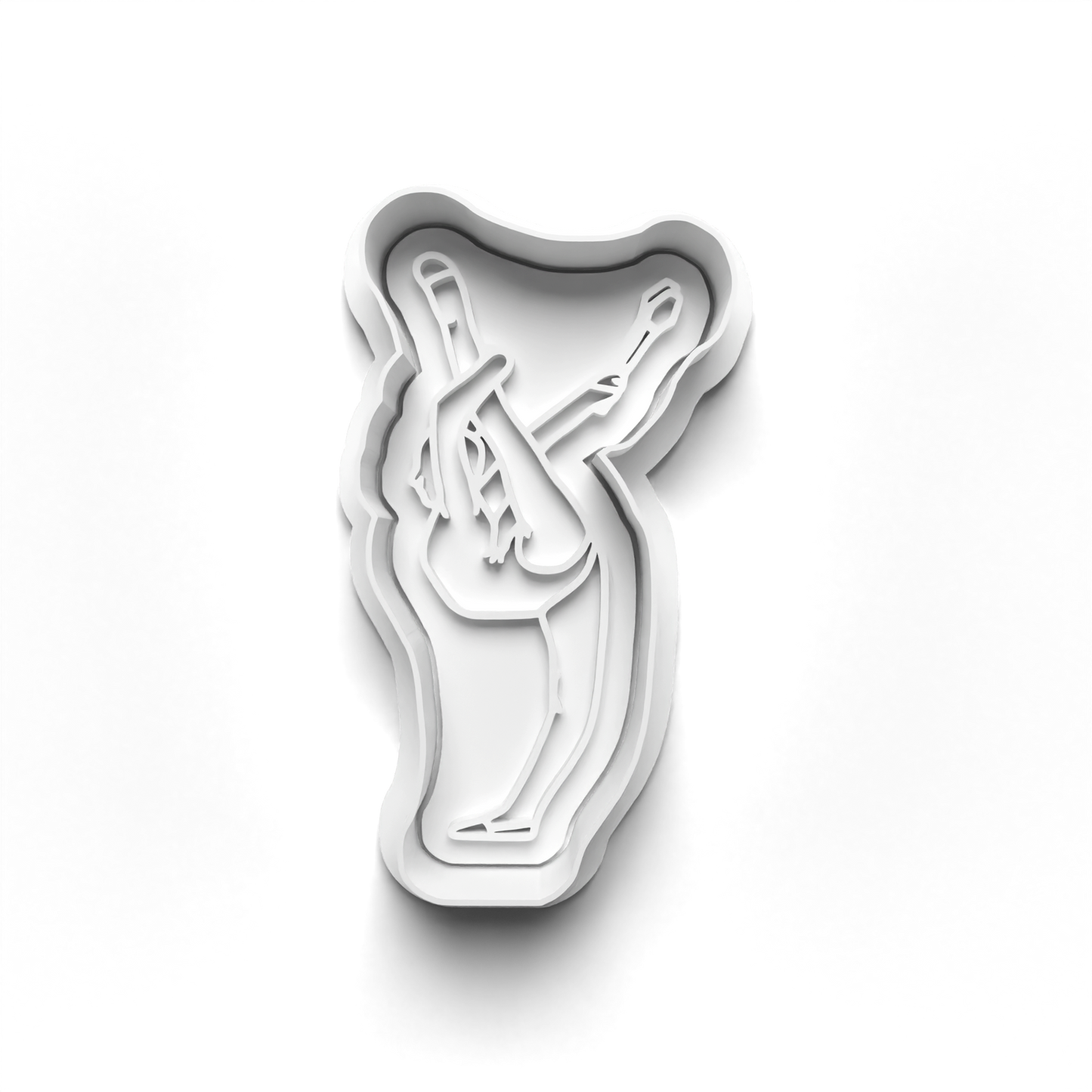 Gymnastics Set cookie cutter and stamp 0649