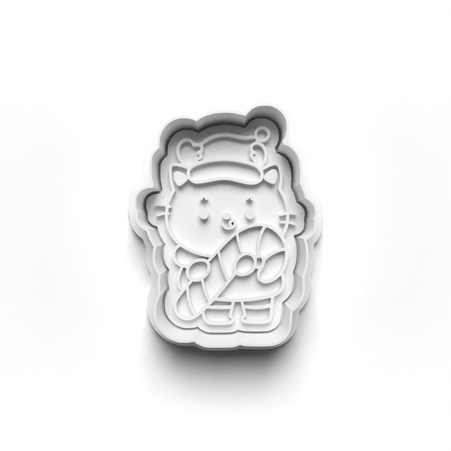 Christmas cat - cutter + stamp 0736