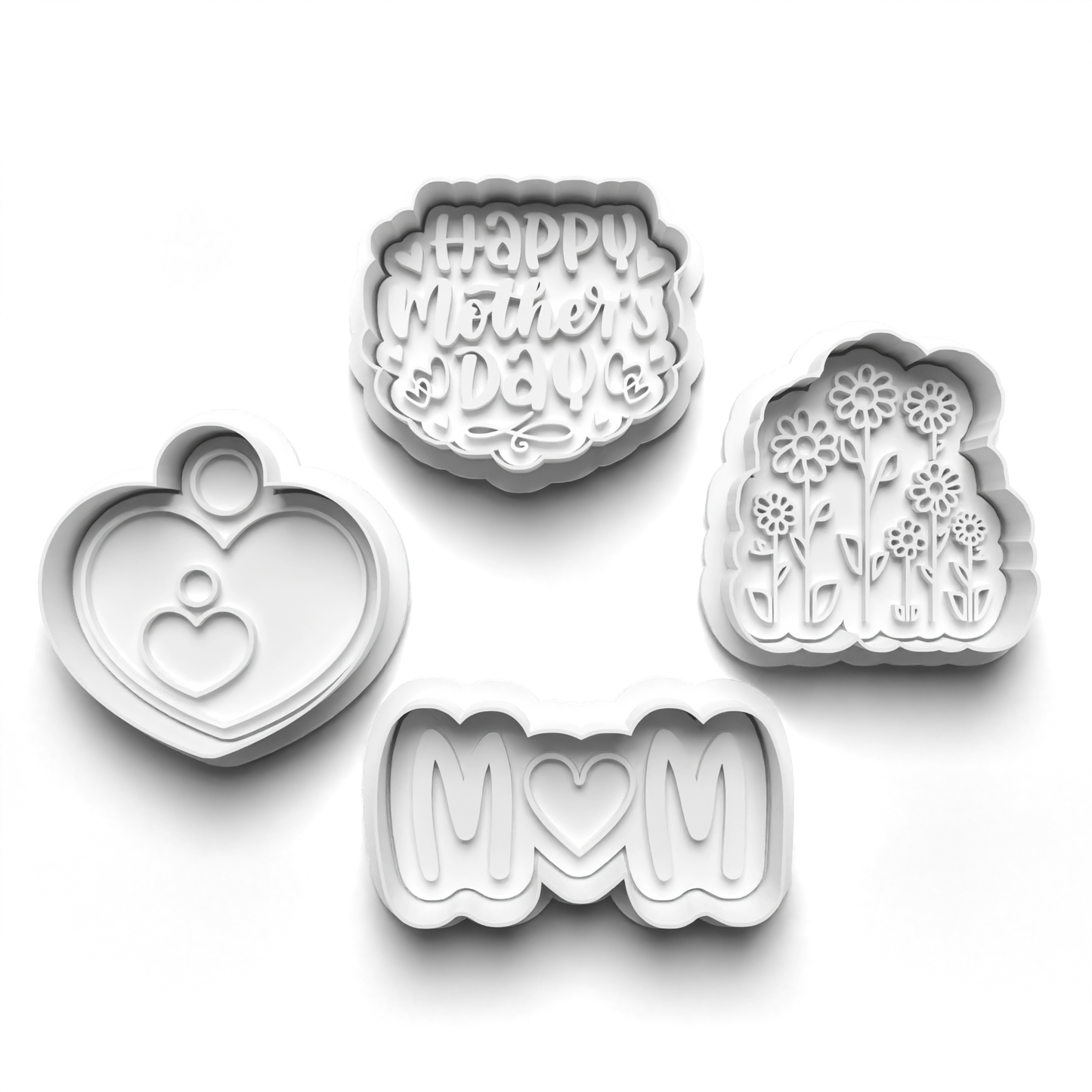 Mother's day set - cookie cutter + stamp 0793_