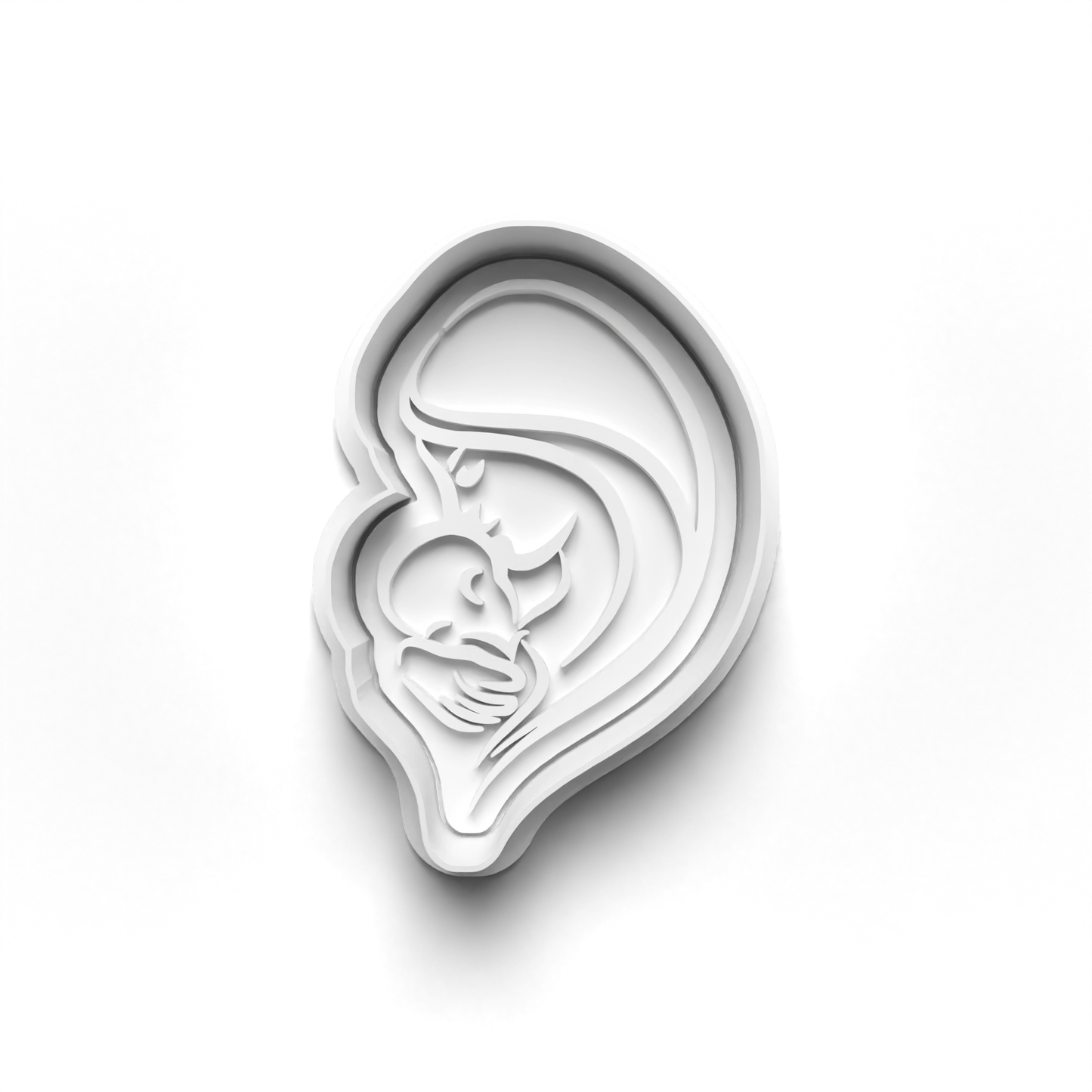 Mother's day set - moher and baby - cookie cutter + stamp 0801_