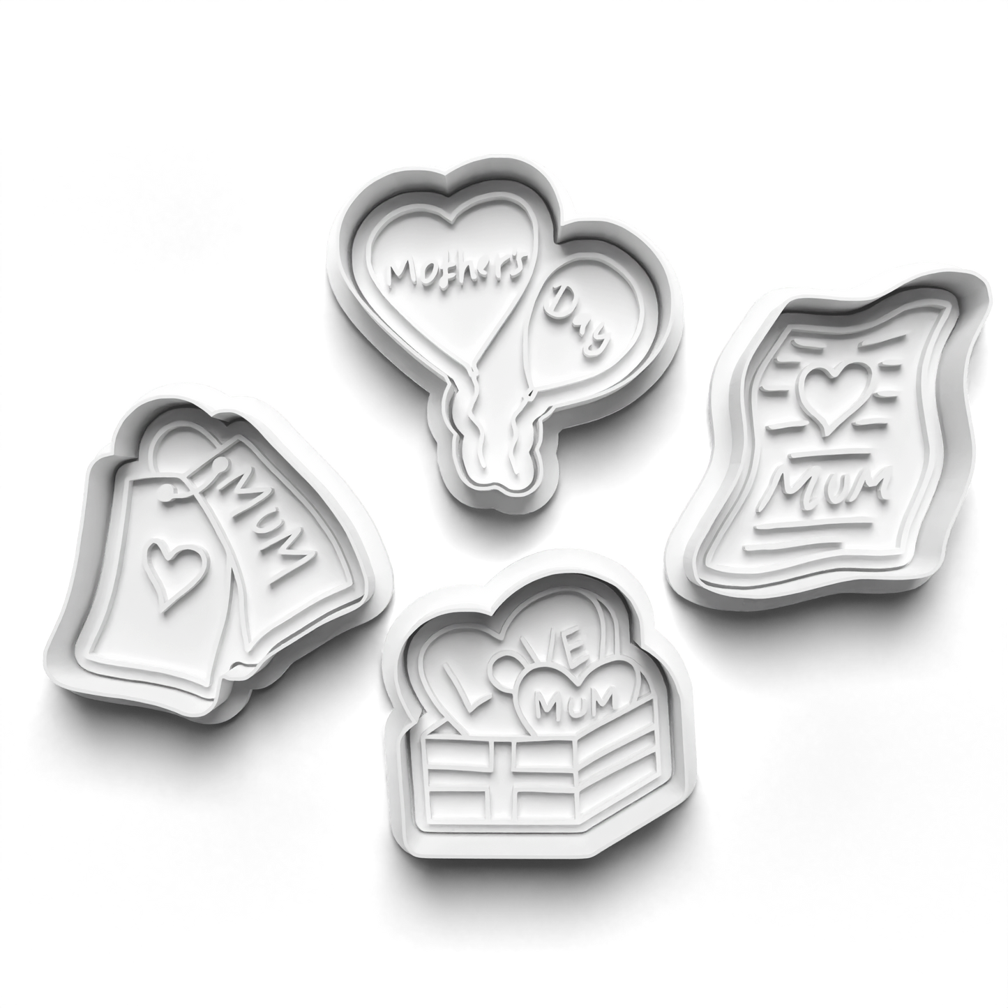Mother's day set - Mum - cookie cutter + stamp 0803_
