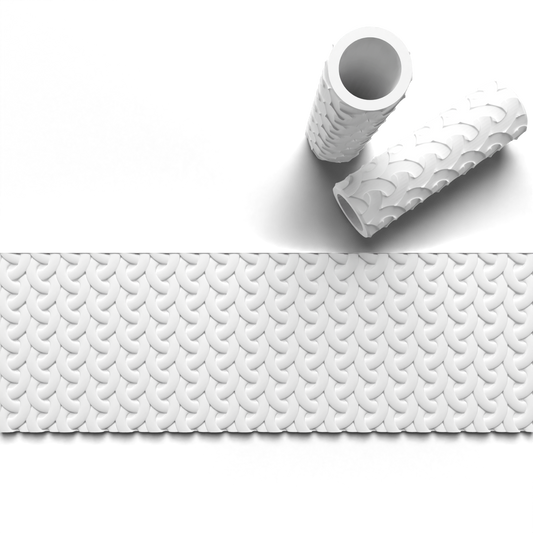 Fabric Textured roller - rolling pin - pattern - 0835_4