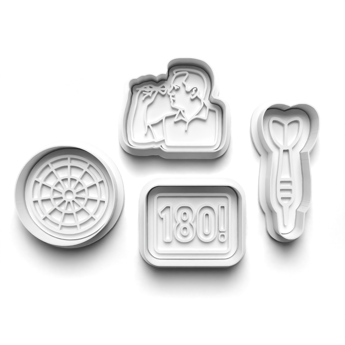 Set cookie cutter and stamp Darts 0853