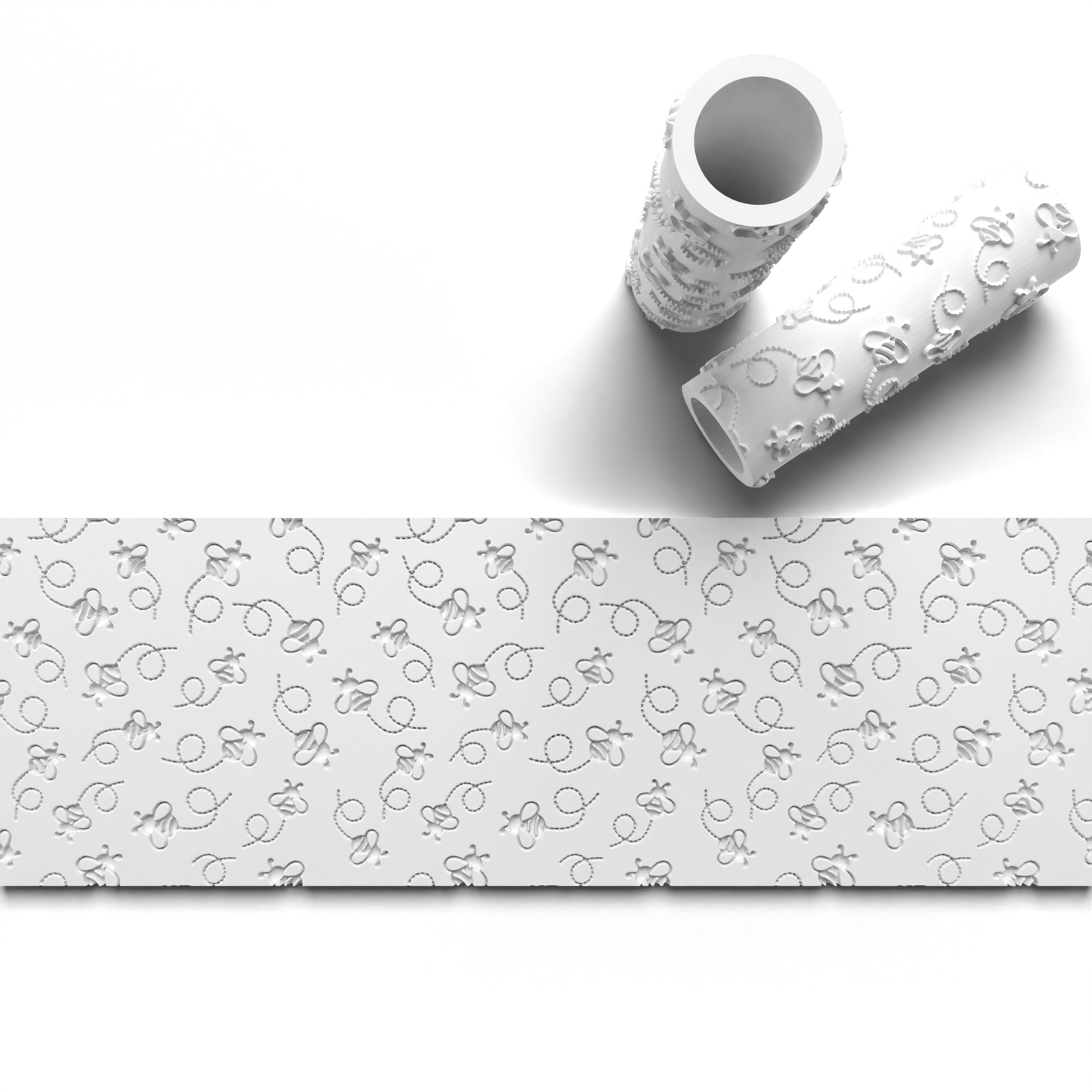 Bee Textured roller - rolling pin - pattern - 0882_3