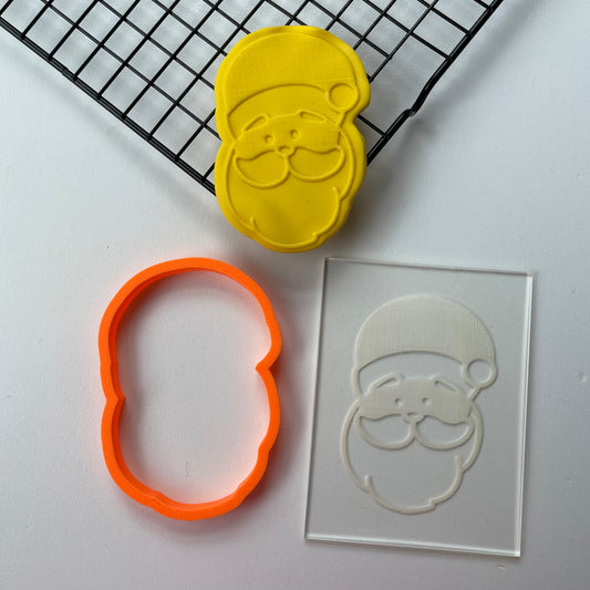 Christmas Santa Claus - deboss and matching cutter