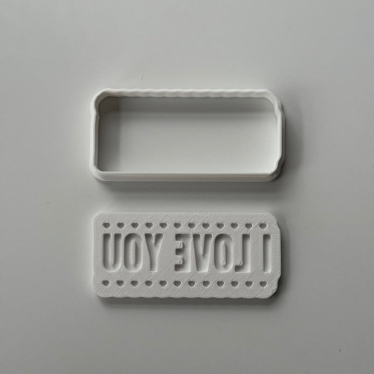 3D I love you - deboss and cutter - Valentine