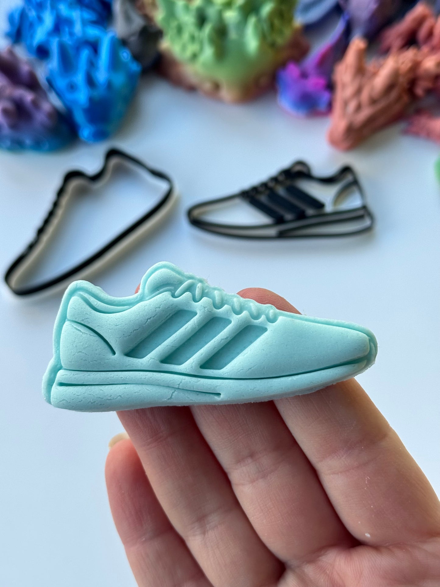 Shoe cookie cutter and stamp