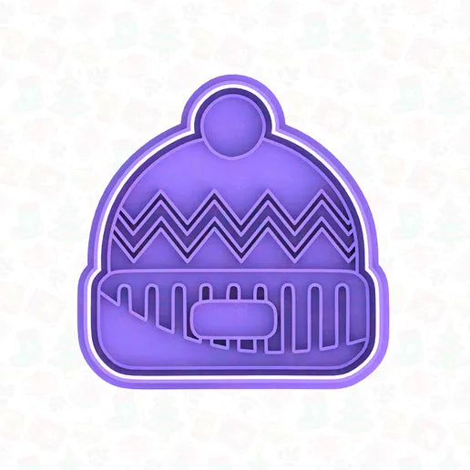 Christmas - winter hat - cookie cutter + stamp