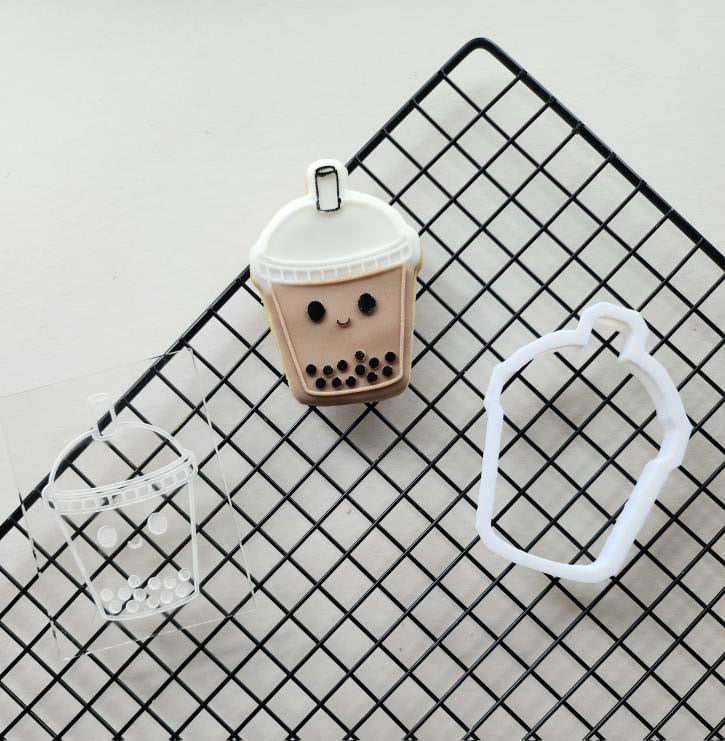 Boba Tea - Cookie Cutter + deboss MEG cookie cutters