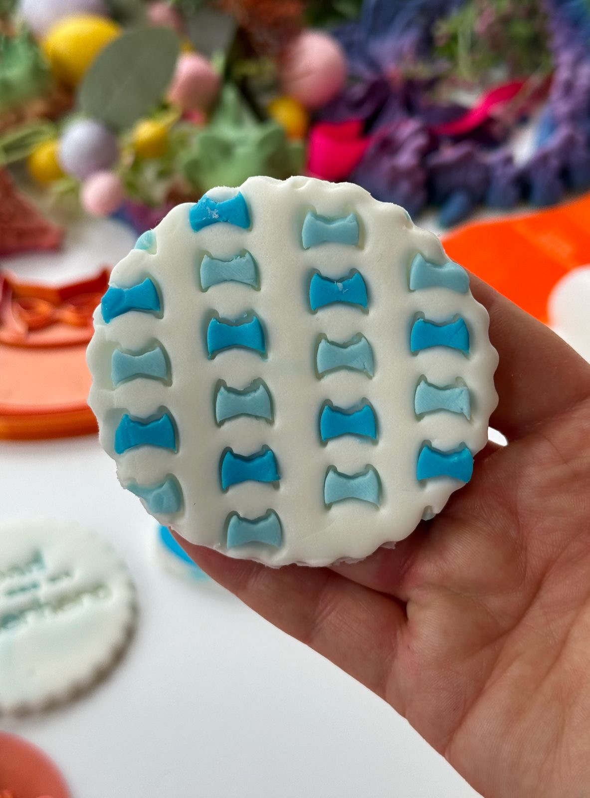 Superhero masks pattern stamp