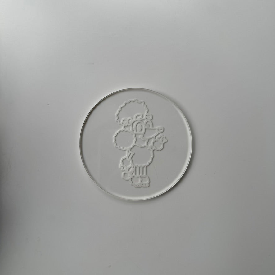 cartoon-inspired Deboss
