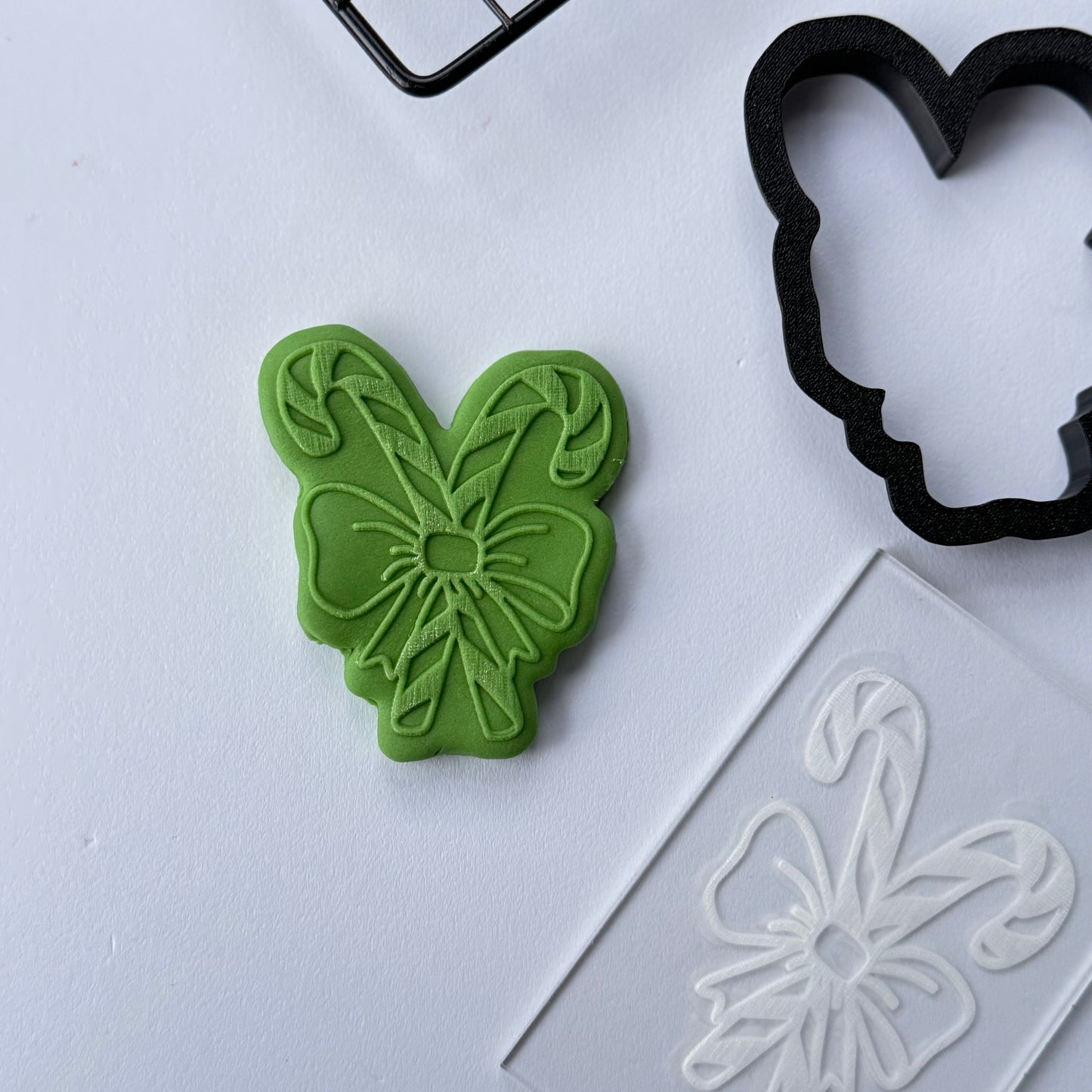 Christmas - Grinch candy canes - debossing and matching cutter