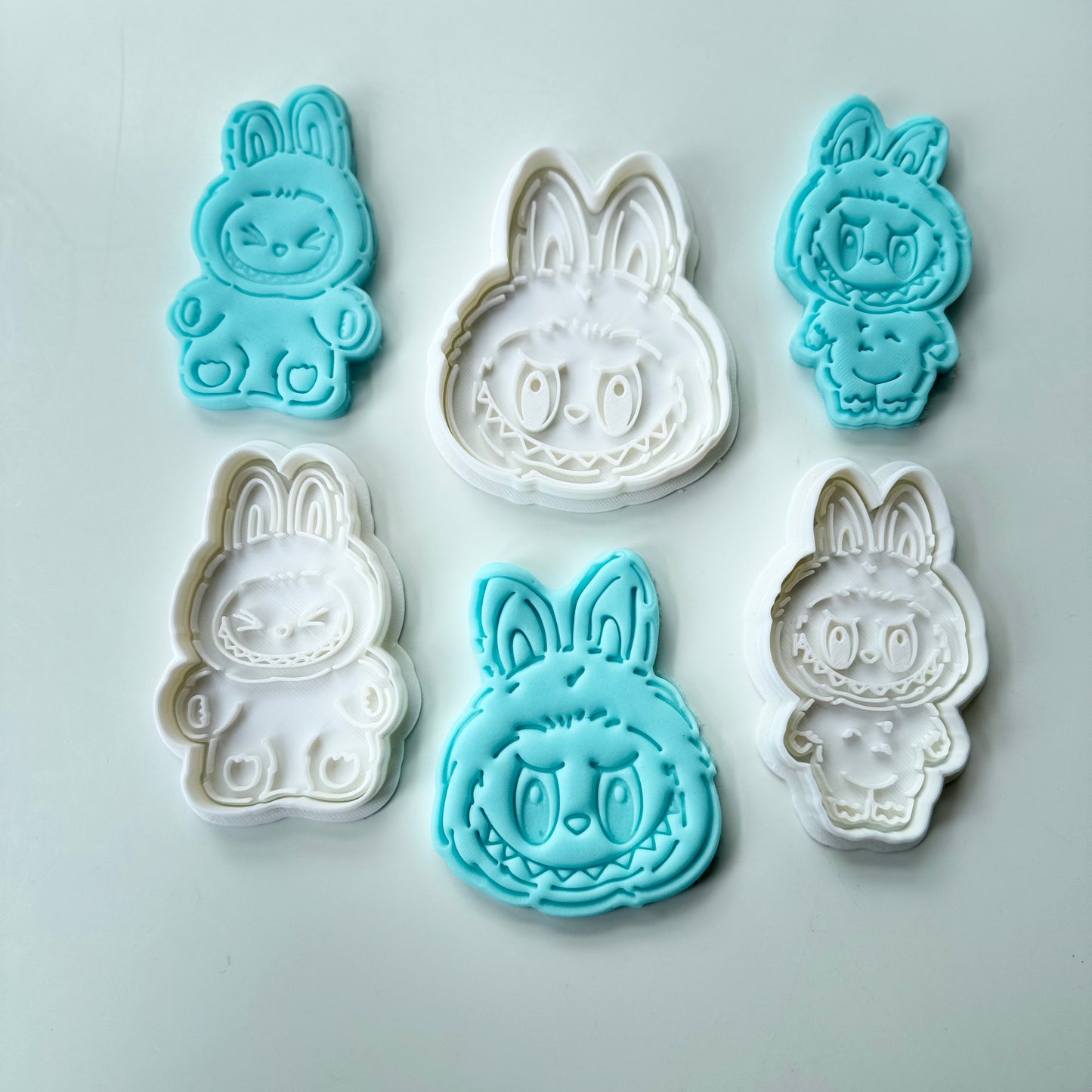 cartoon monster - set of 3 - cutter + stamp
