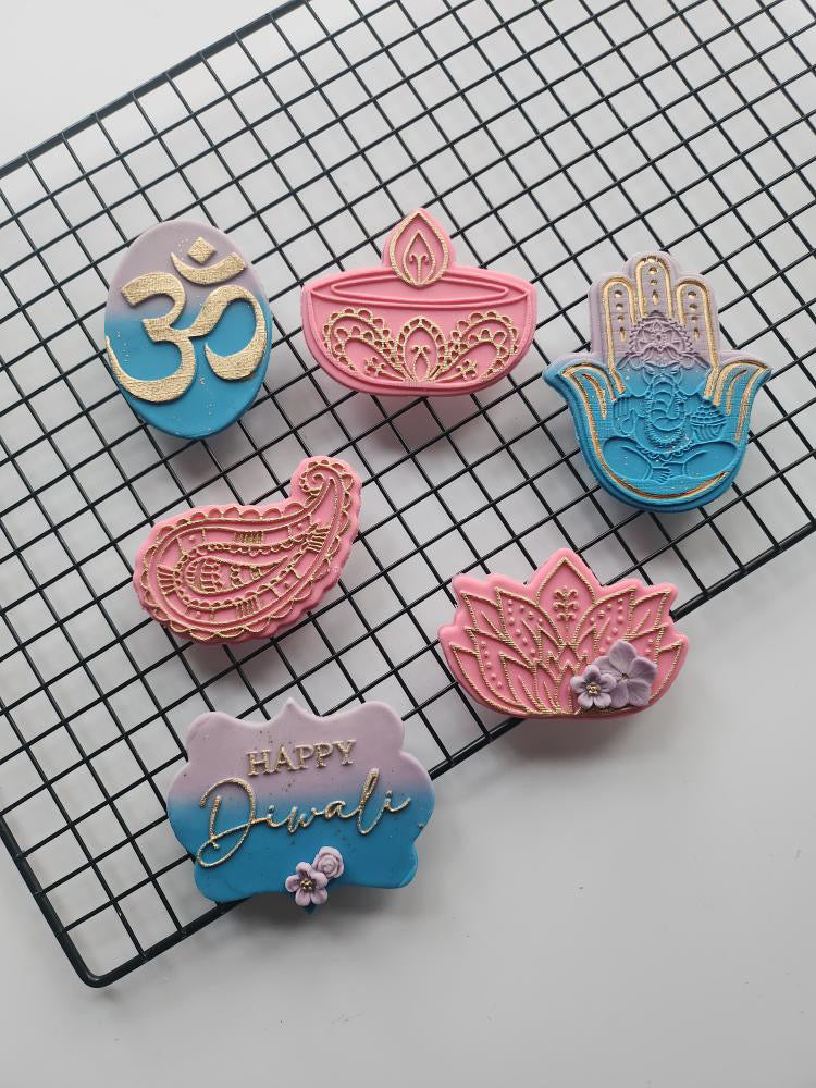 Hamsa symbol Diwali deboss + cutter