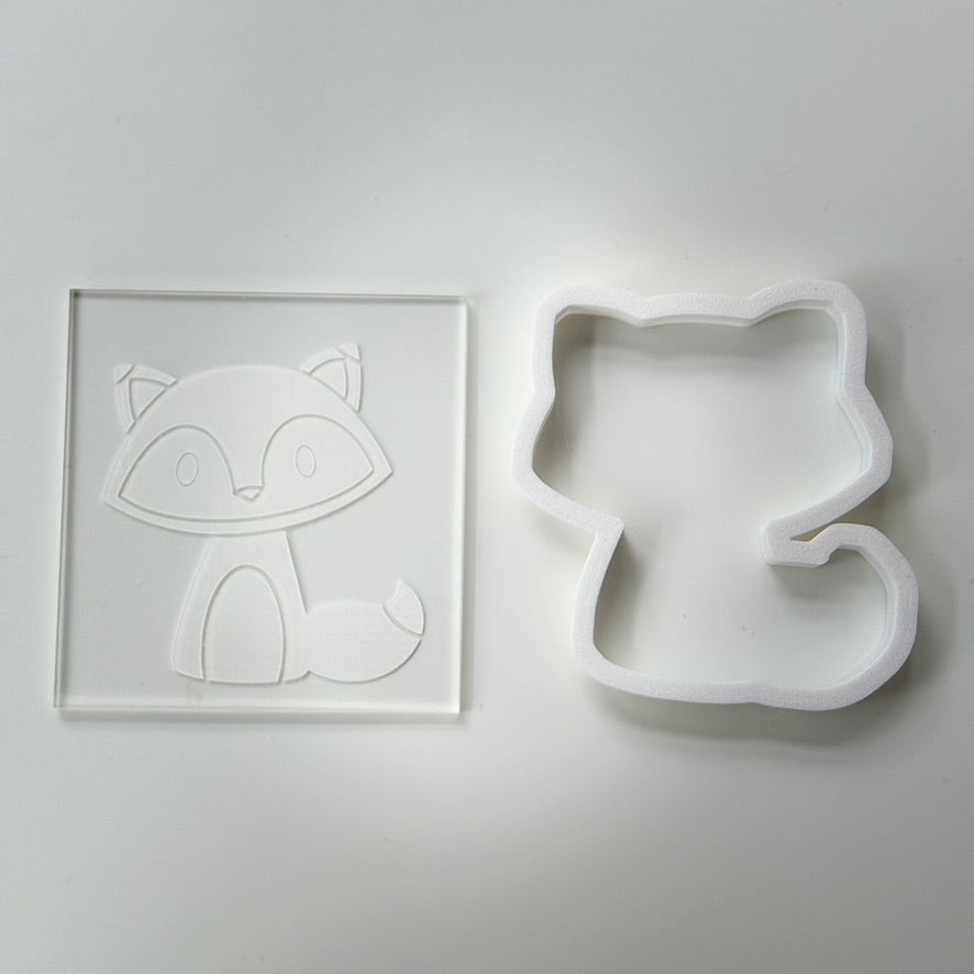 Fox - woodland - deboss + matching cutter
