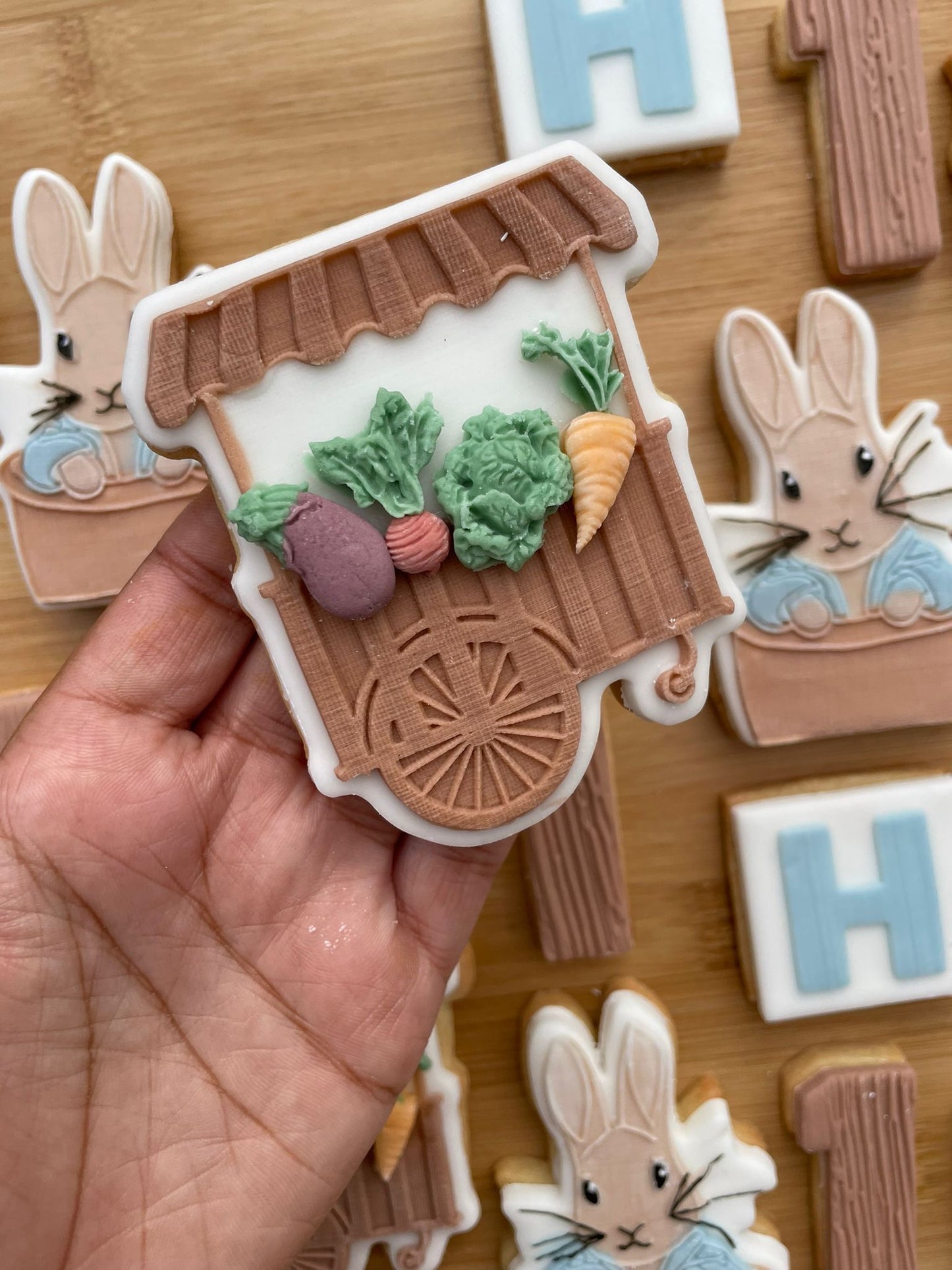 sweet candy cart Debossing + matching cutter MEG cookie cutters