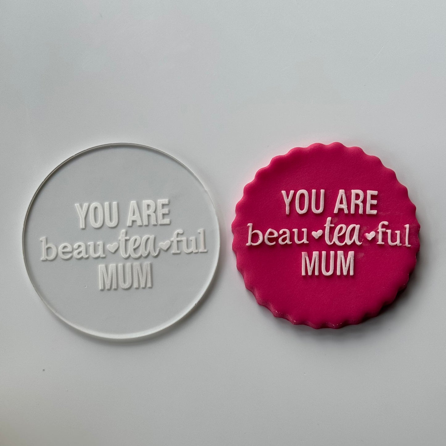You are beau-tea-ful - Mother’s Day - Debossing - raising stamp