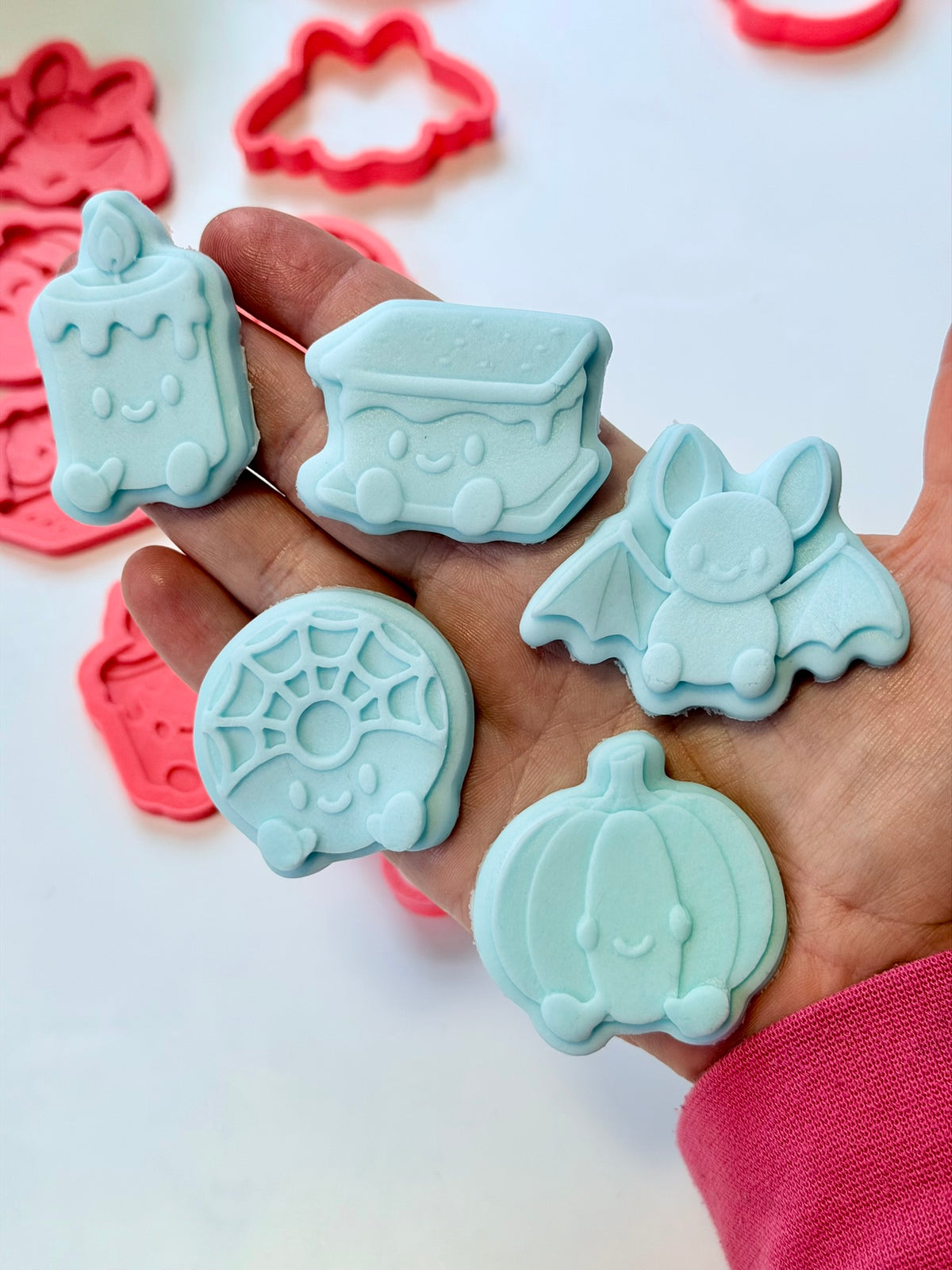 Kawaii Halloween Minis 3D Deboss & Matching Cutter Set – 5 Designs