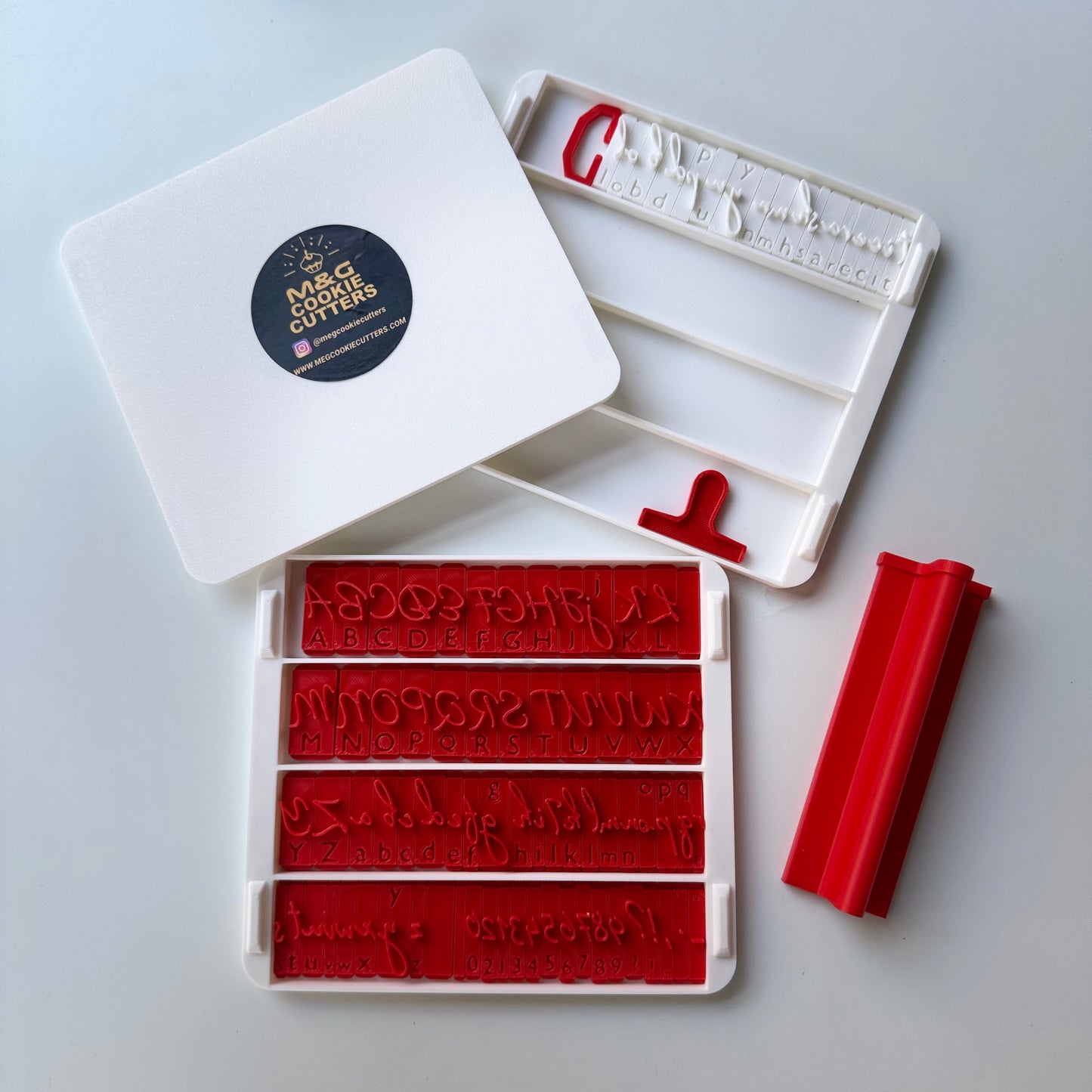 The signature font Alphabet letter stamp