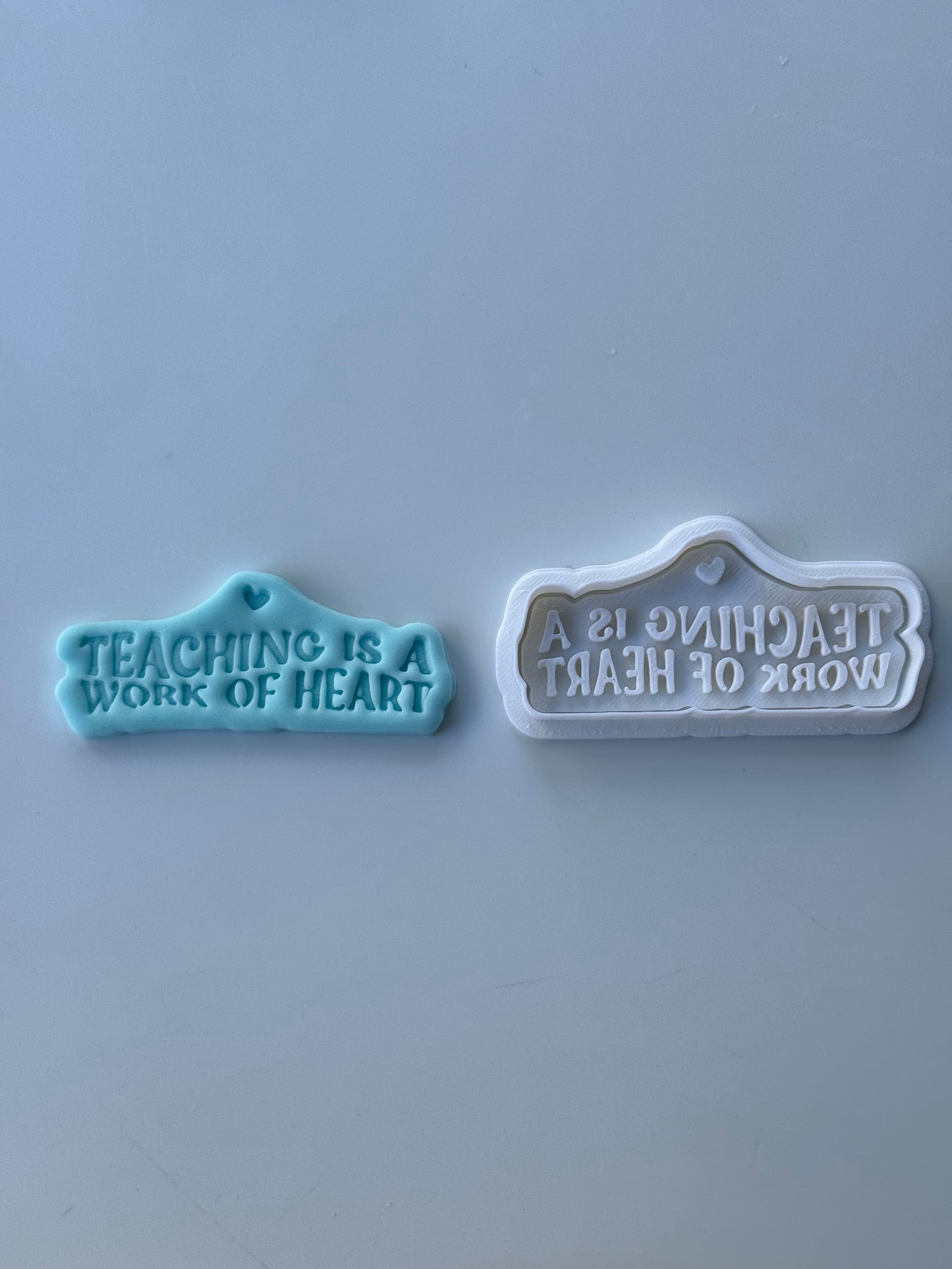 Teacher set cookie cutter and stamp 0653