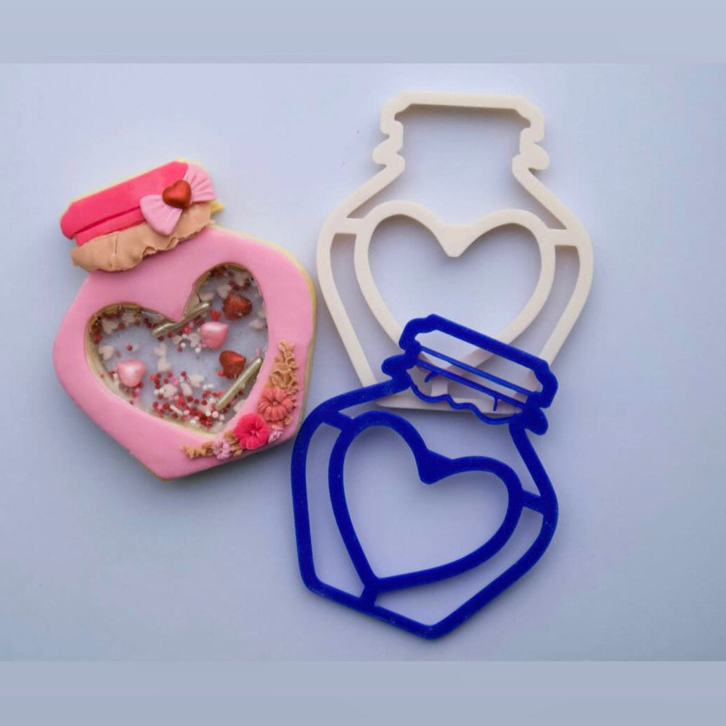 Shake love jar - Valentine’s Day - Embossing - stamp + cutter