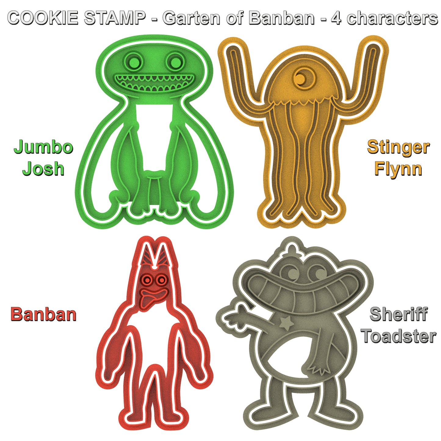 Garten of banban set of 4 cutter + stamp