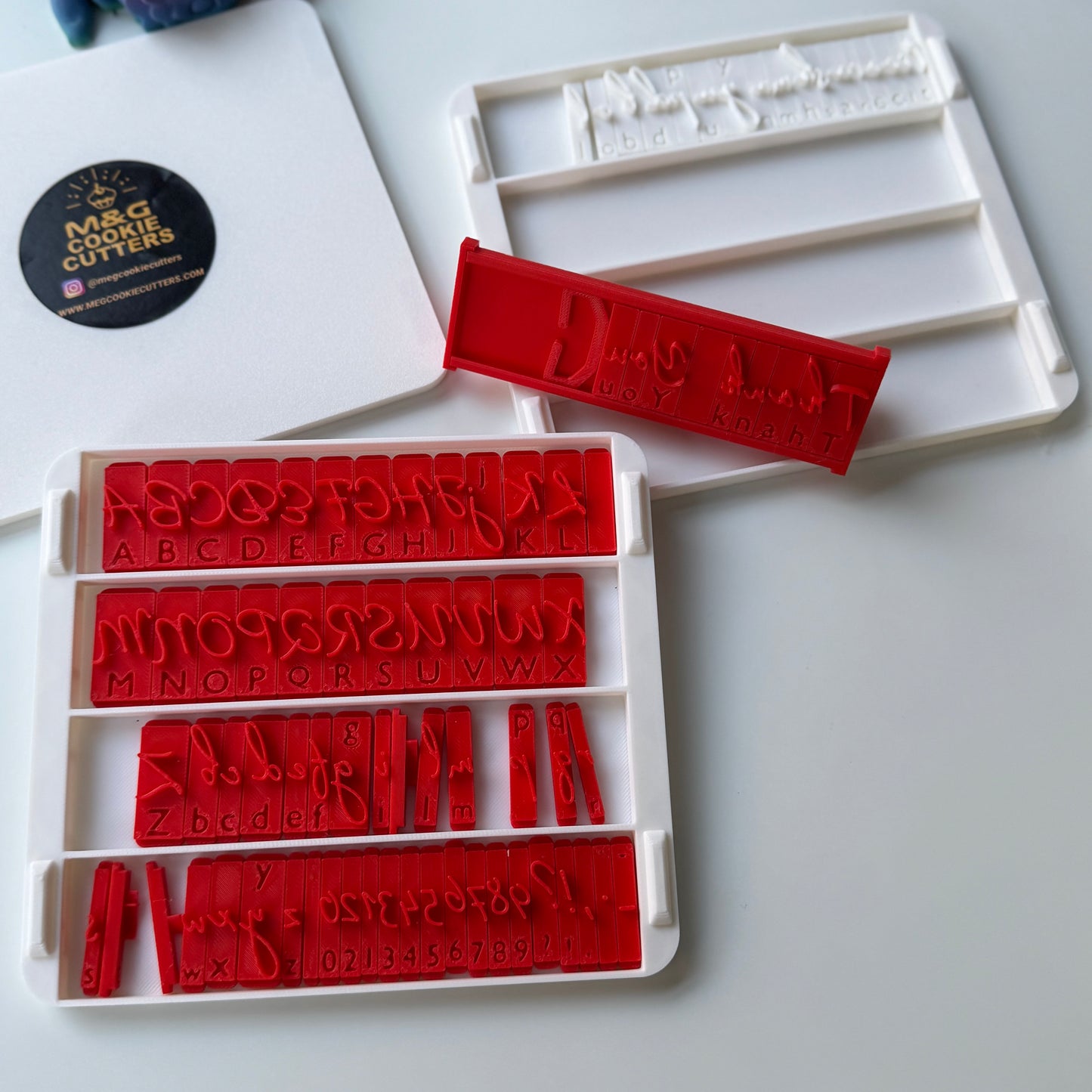 The signature font Alphabet letter stamp