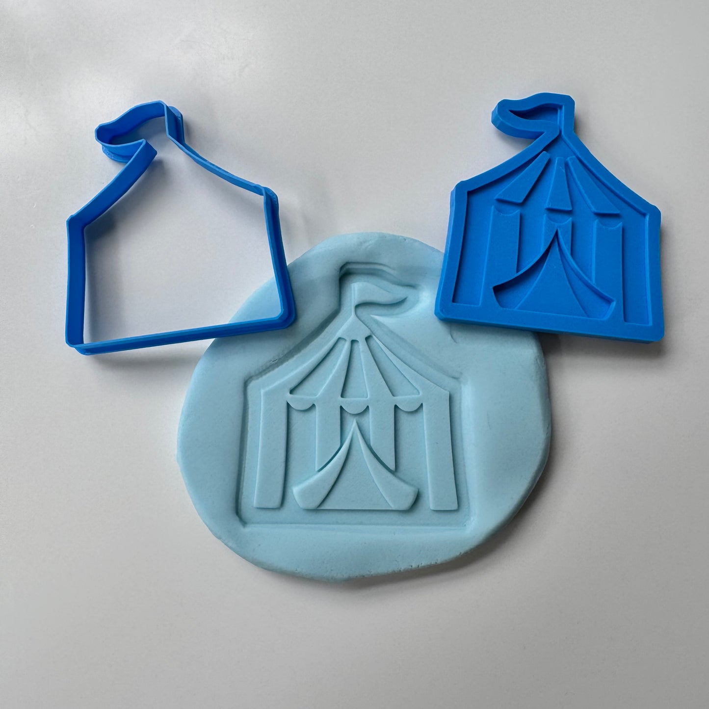 Circus tent - deboss 3D printed and cutter