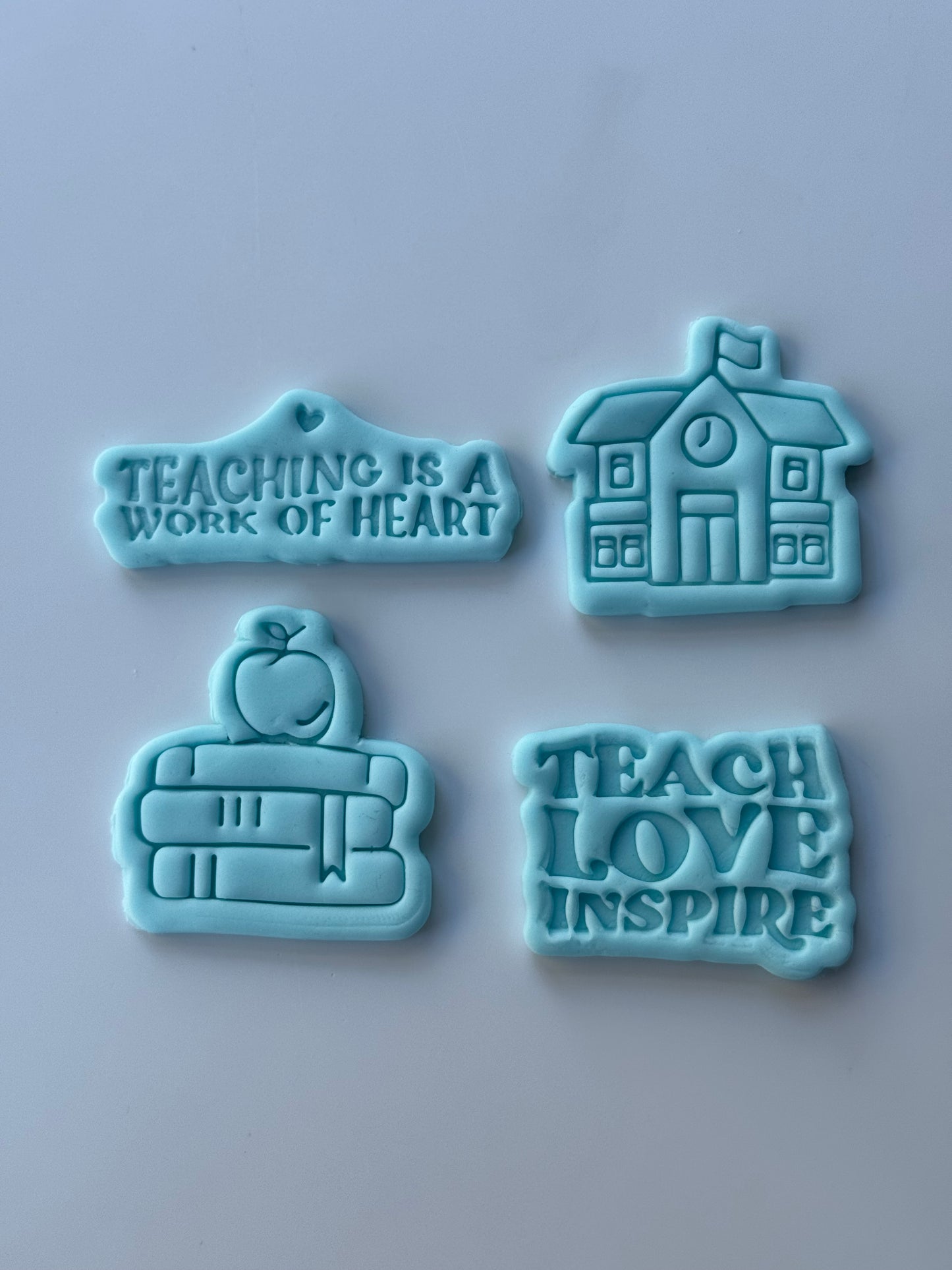 Teacher set cookie cutter and stamp 0653