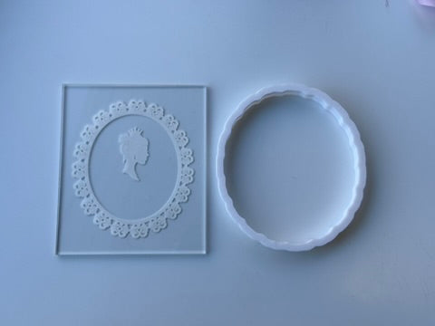 wedding princess portrait - deboss + cutters M1017