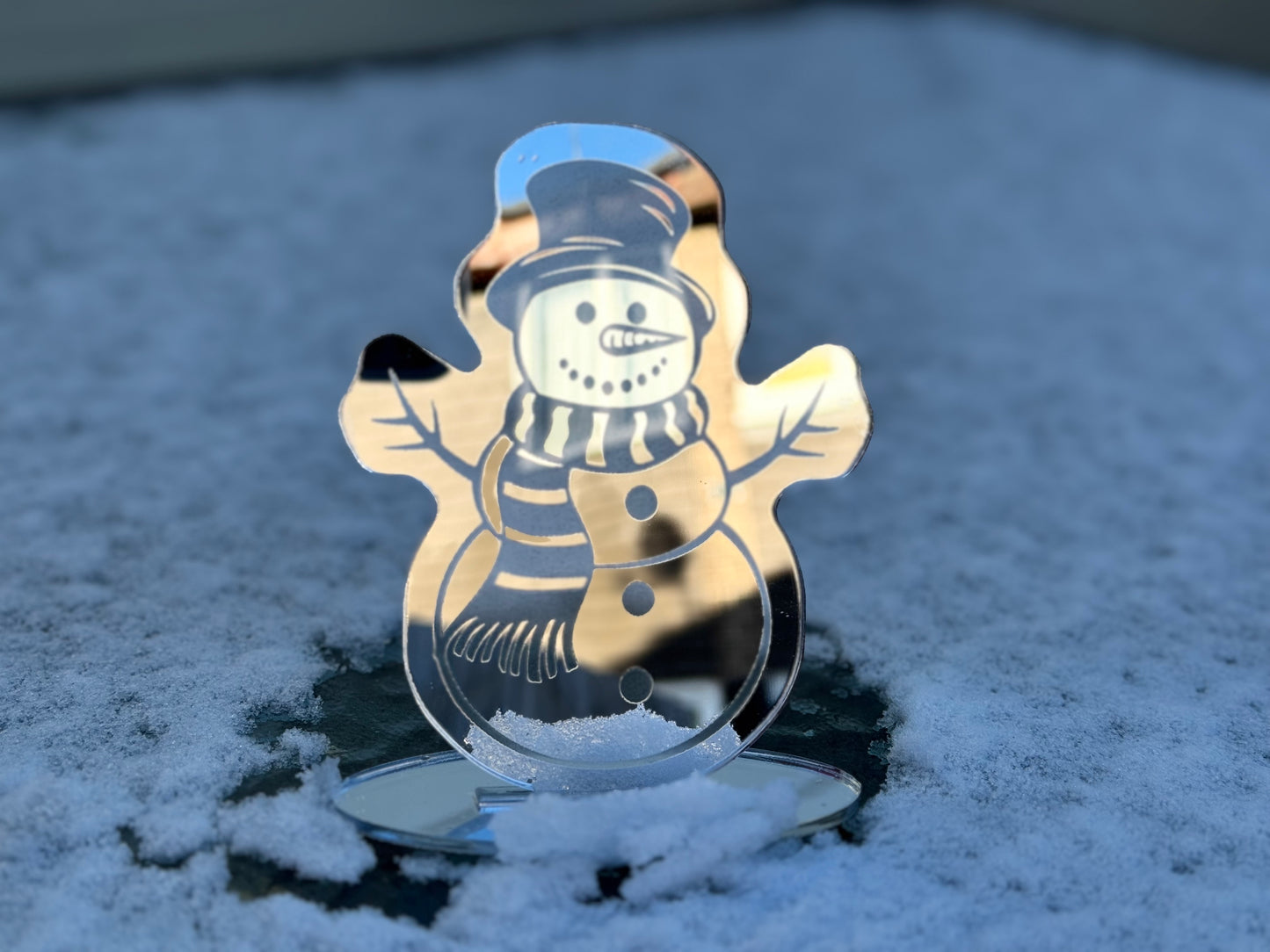 Christmas centrepiece for table - 11 cm high - decoration - snowman