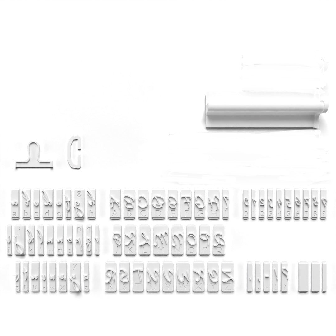The signature font Alphabet letter stamp
