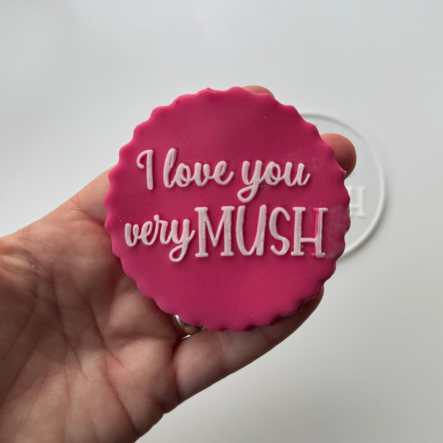 Valentine I Love you very mush debossing