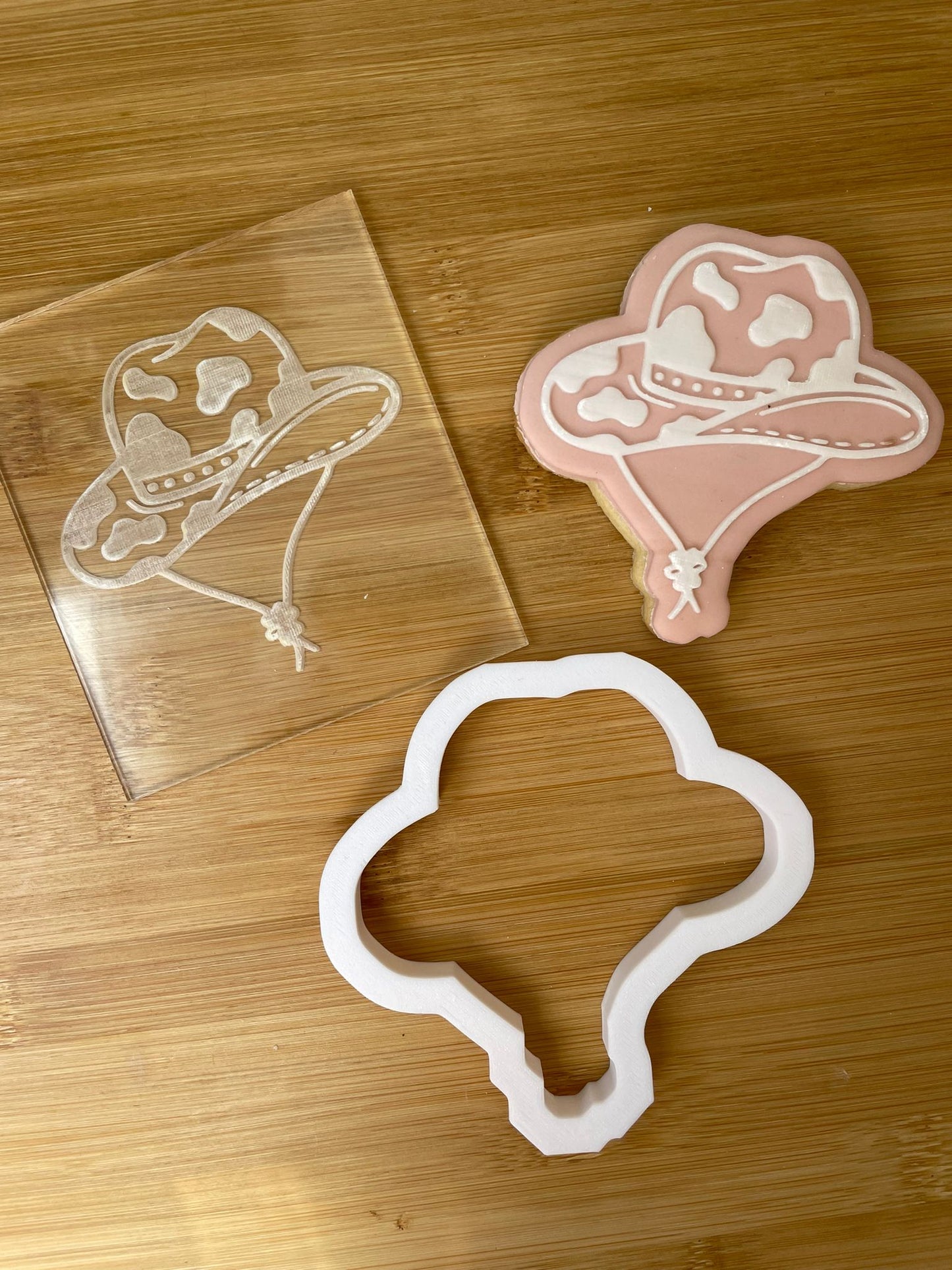 Country Cowboy Hat deboss + matching Cookie Cutter MEG cookie cutters