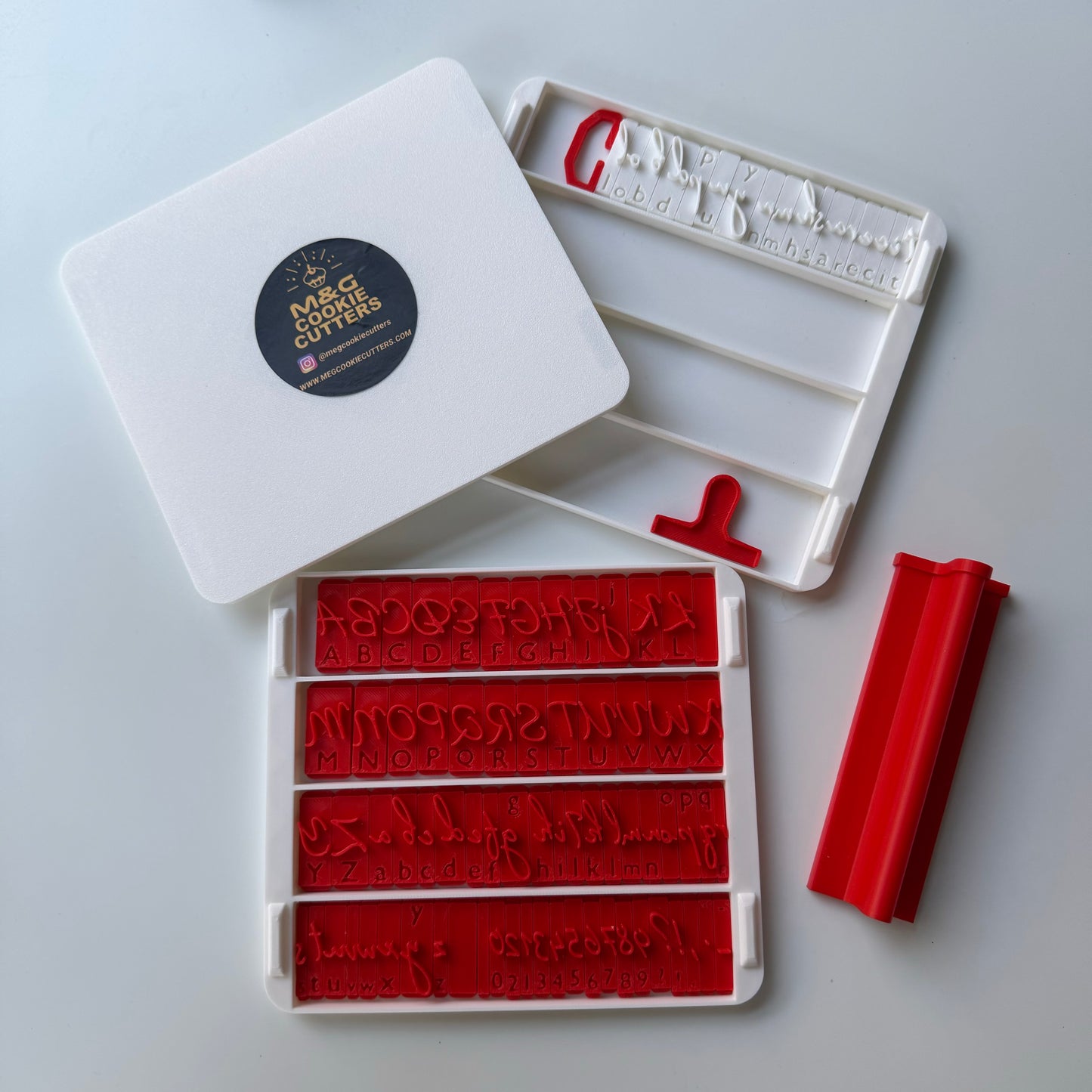 The signature font Alphabet letter stamp