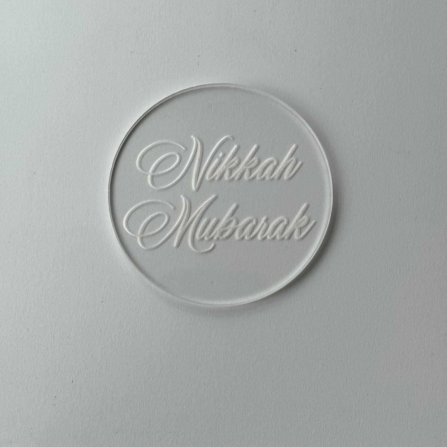 Nikkah Mubarak deboss