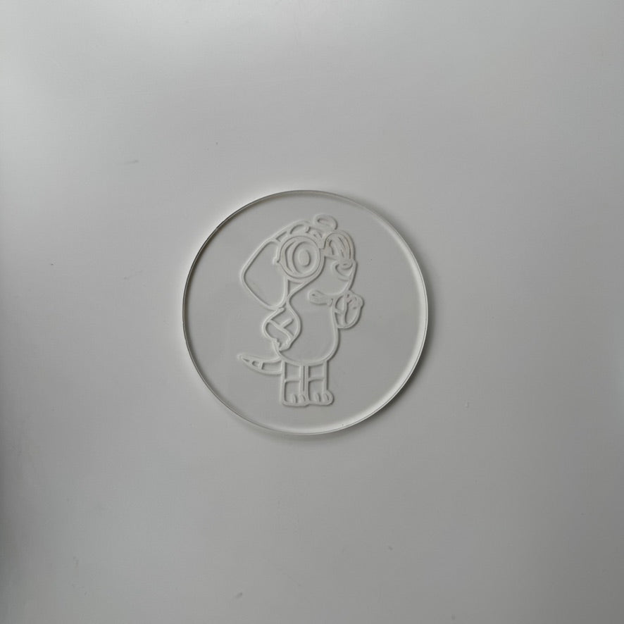 cartoon-inspired Deboss