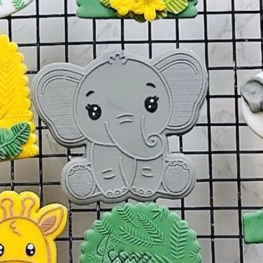 Elephant deboss and matching cutter - jungle - safari