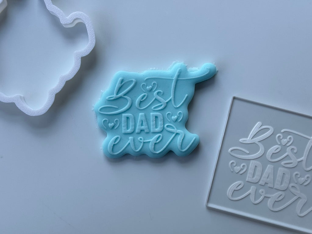 Best dad ever DEBOSSING + cutter
