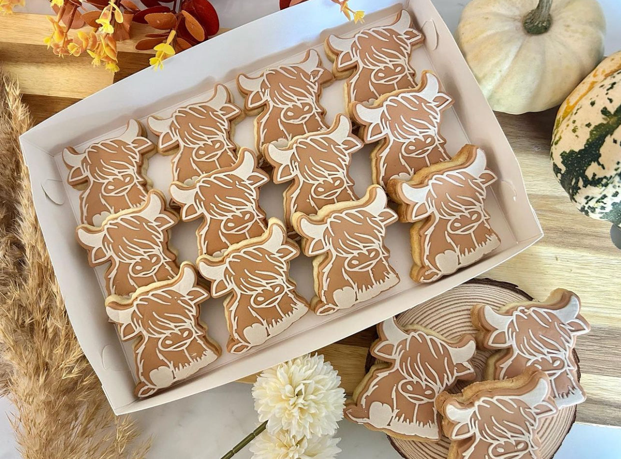 Highland Cow deboss + matching Cookie Cutter
