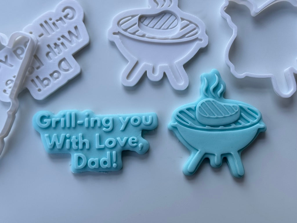 Father's day BBQ Grilling DEBOSSING + cutter