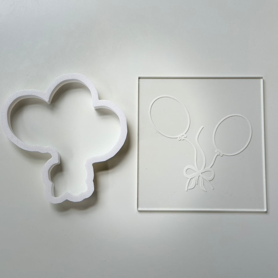 3 Balloons - debossing and matching cutter M1062