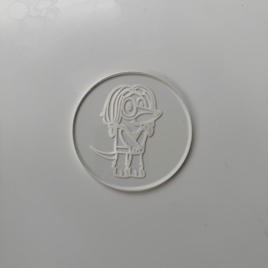 cartoon-inspired Deboss