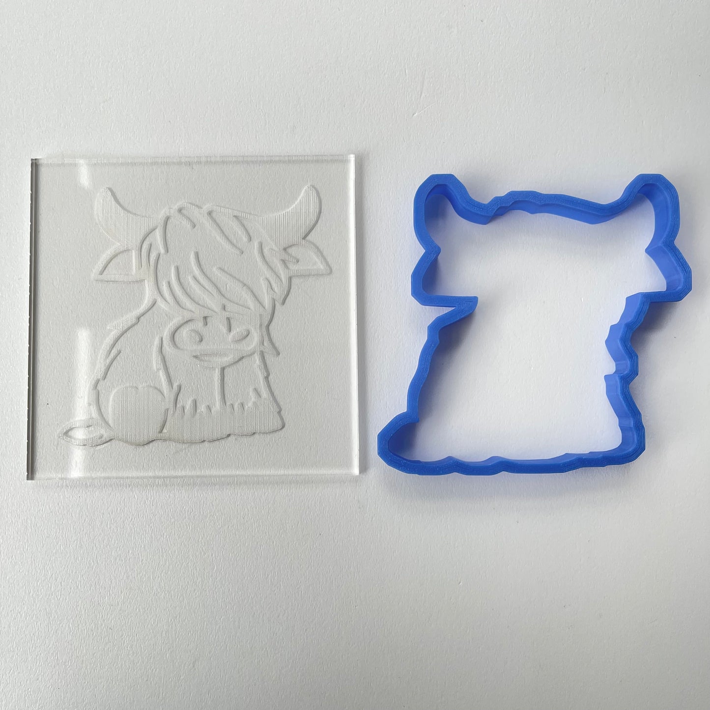 Highland Cow deboss + matching Cookie Cutter