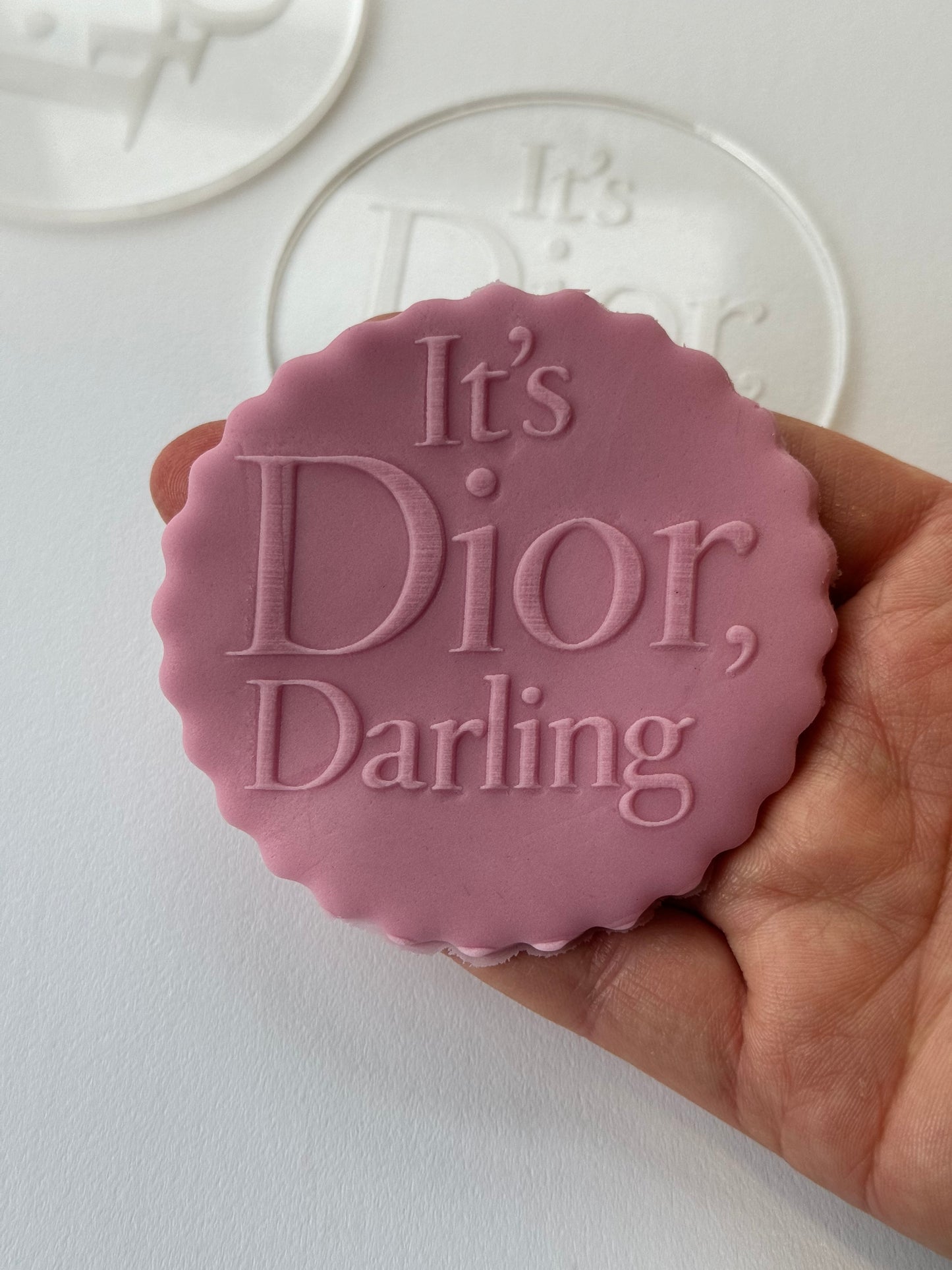 It’s Dior-inspired darling brand deboss
