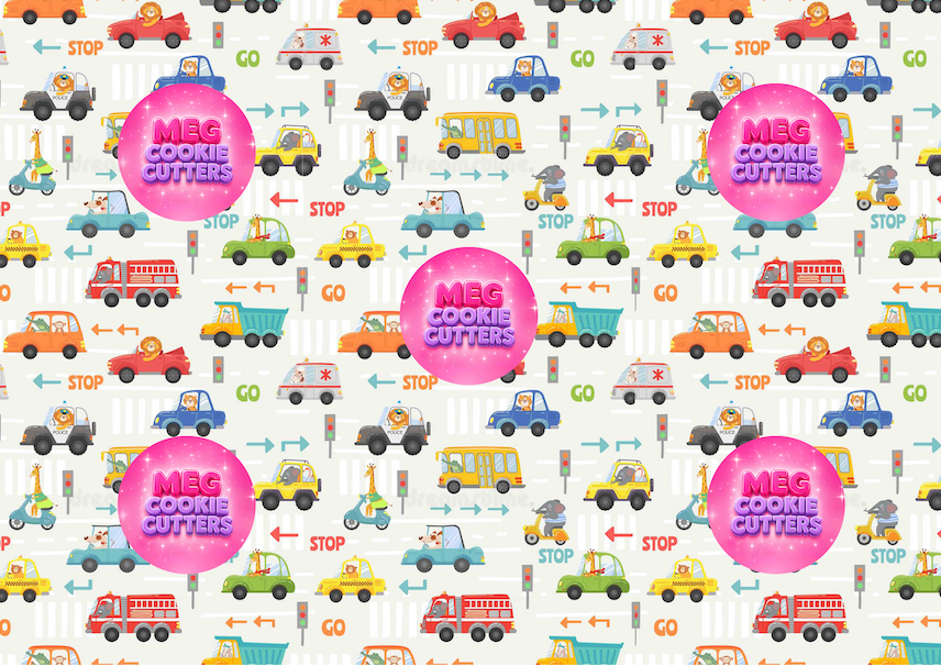 Traffic & Vehicles Icing Sheet – Digital Download