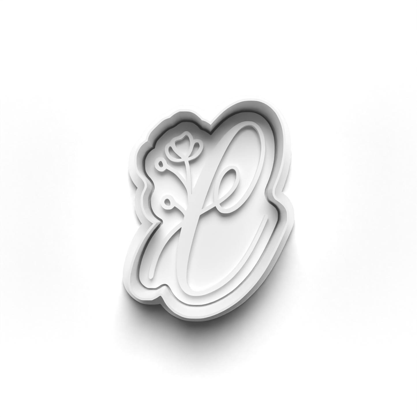 Flower Alphabet cookie cutter + stamp 0815_