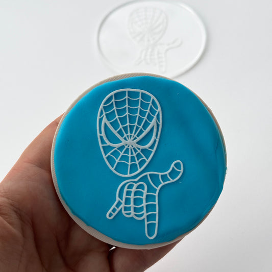 Spiderman Deboss - avengers super hero - circle acrylic 8 cm